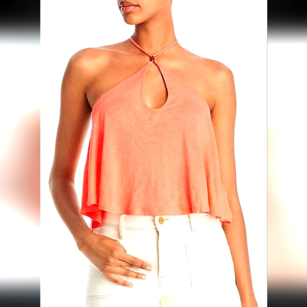 NWT Free People Watermelon halter tank, size XS